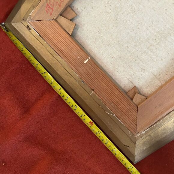 Vintage Still Life Flowers fruit Floral Oil Painting in Thick Gold Frame Ornate - Picture 8 of 9